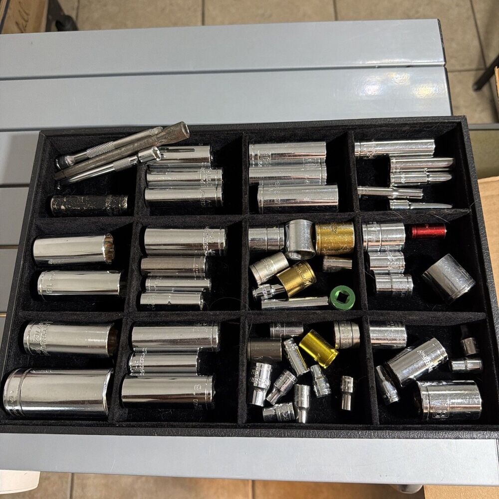 Mixed Socket Lot Toolbox Cleanout Craftsman snap on Pittsburgh over 50pcs